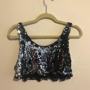 Nastygal glitter crop top